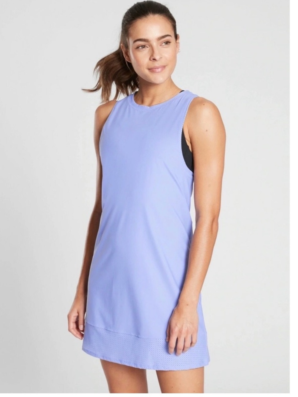 Athleta Pacifica‎ II Periwinkle Mesh Trim Racerback Athletic Dress XS